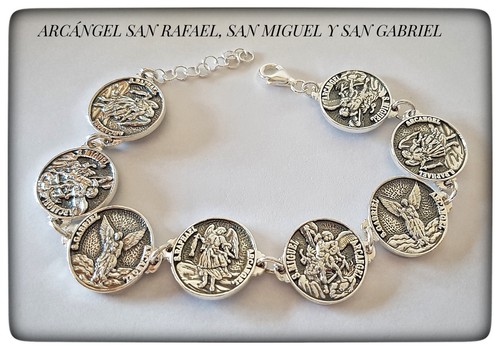 Pulsera arcangeles plata - pulsera,