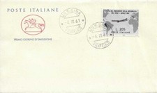 Italia FDC 1961 - L. 205 - Visita Pres. Gronchi in Perù - Ediz. Cavallino