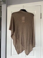 poncho zara cammello 100% lana