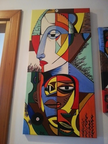 Quadro astratto dipinto - , a