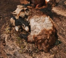 Goat and puppy animals