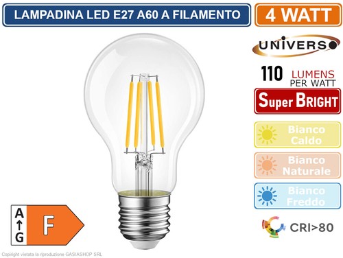 Universo lampadina led e27 - lampadina, 4w