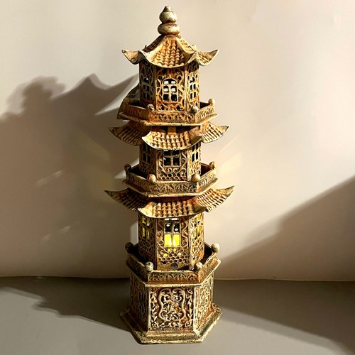 Statua vintage ghisa pagoda - statua, in