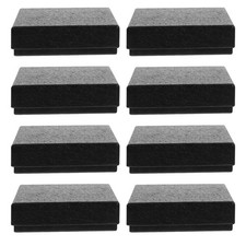  Scatola porta orologi da tasca in cartone da 8 pezzi, quadrata, nera, organizer