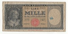 1000 LIRE ITALIA ORNATA DI PERLE  ( MEDUSA) DECR 10 - 02 - 1948