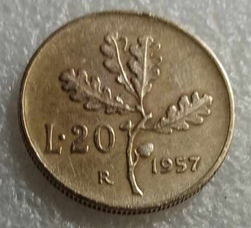 Moneta lire ramo - moneta, 20