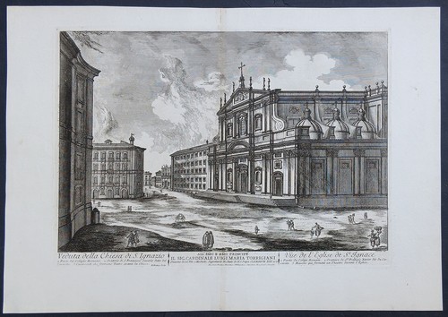 Stampa antica veduta roma - antica,