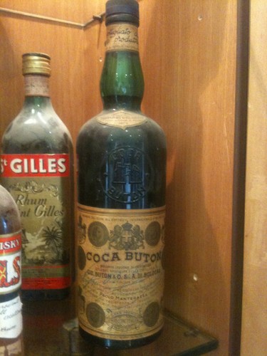 Liquore coca buton - liquore, d'epoca
