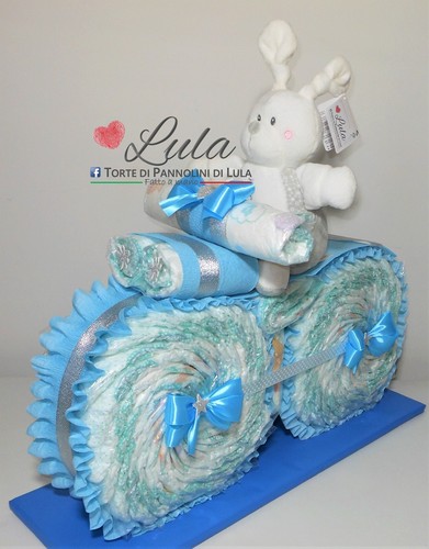 Torta pannolini moto pampers - moto, +