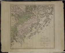STOCCOLMA LANDORT SVEZIA 1807 ÅKERLAND INSOLITA ANTICA MAPPA STRADALE INCISA RAME