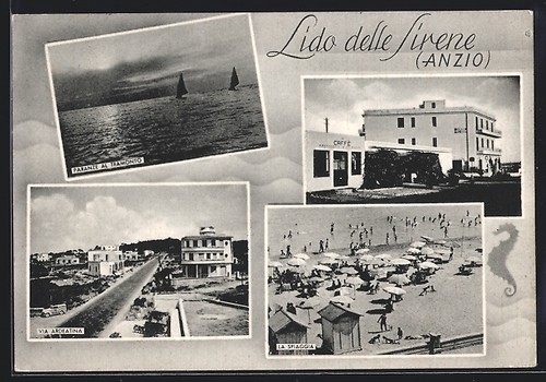 Cartolina anzio lido delle - anzio,,