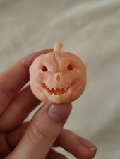 OOAK 1/4 MSD stampato in 3D BJD Jack O' Lantern zucca testa di Halloween di Huli.Dolls