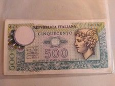 Banconota 500 lire Mercurio