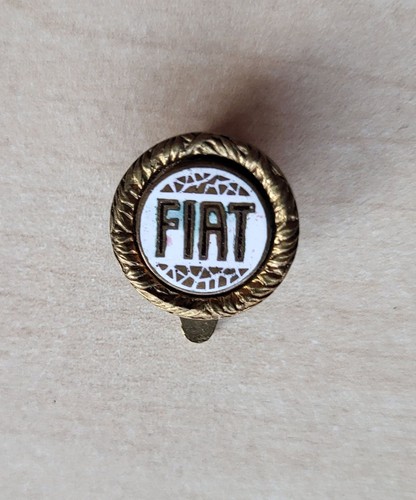 Vintage enamel fiat - enamel, car