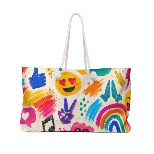 Borsa weekender emoji graffiti - emoji,