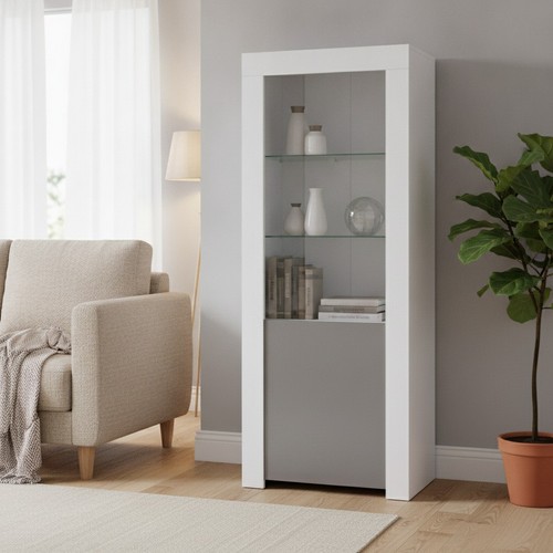 Vetrinetta alta led blu grigio - alta,