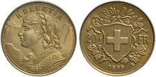 SVIZZERA - MARENGO 20 FRANCHI