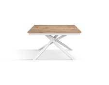 PAZZO DESIGN Tavolo Allungabile Marisa Rovere Rustico Gambe Incrociate Bianche