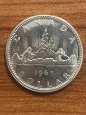 CANADA 1 DOLLARO 1965 CANOA IN
