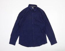 Camicia Zara uomo blu slim fit