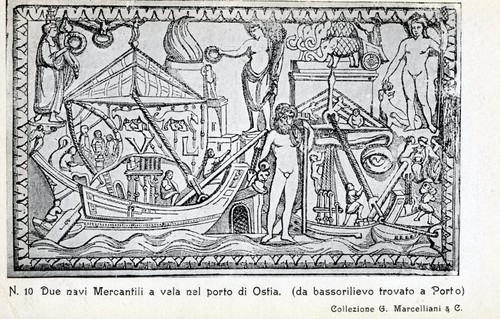Antica cartolina navi - antica, cartolina: