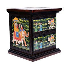 Cassetto in legno dipinto a