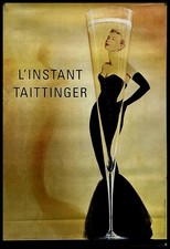 1980ca * Manifesto Originale "L'Instant Taittinger - Grace Kelly, Champagne"(B)