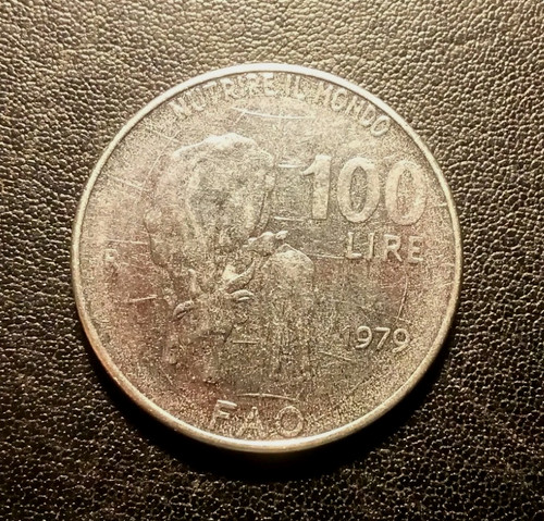 Moneta 100 lire italia 1979 - moneta,