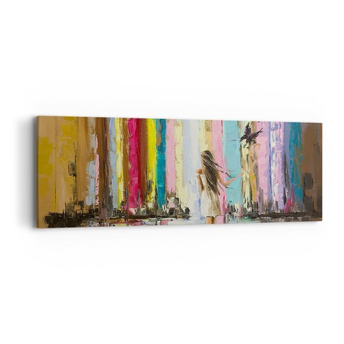 Quadro tela 90x30cm ragazza - tela,