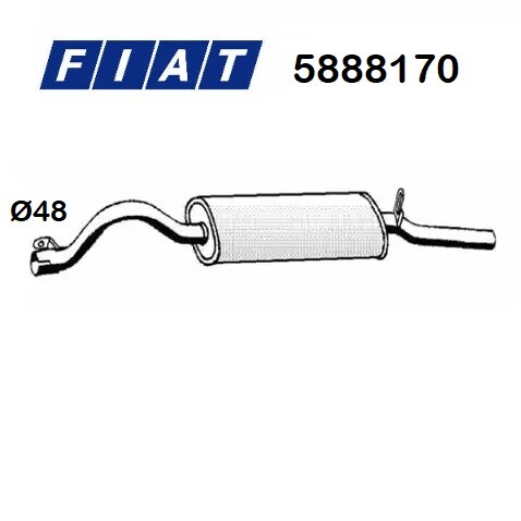 Silenziatore posteriore fiat - silenziatore,