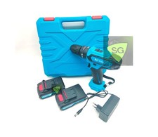 Trapano avvitatore led 2 batteria litio 48V 5ah  accessori percussione valigetta