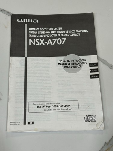 Aiwa nsx a707 compact dies - aiwa, nsx-a707