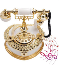 Carillon Musicale a Manovella Telefono Fisso Vintage per ELISE Ragazza Regalo pe