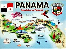 Panama Graphic Map and
