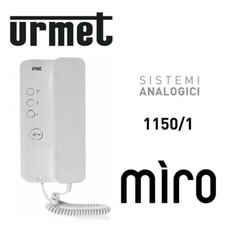 CORNETTA CITOFONICA URMET 1150/1 MIRO Bianco con Apriporta + Tasto Supplementare