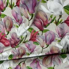 Tessuto Panama Fiori Di