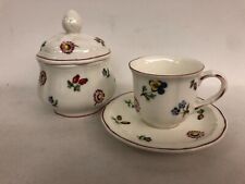 VILLEROY & BOCH -6  TAZZE CAFFE' ESPRESSO + ZUCCHERIERA - PETITE FLEUR