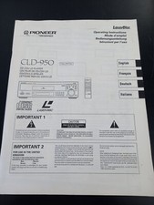 ISTRUZIONI / MANUALE ORIGINALE PIONEER CLD-950 CD/CDV/LD