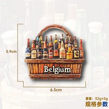 Calamita frigo resina 3D ricordo turistico birra Belgio artigianale
