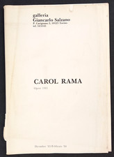CAROL RAMA OPERE 1983 Galleria Giancarlo Salzano