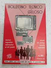 BOLLETTINO TECNICO GELOSO 82 AUTUNNO 1961 Estratto Catalogo Generale Apparecchi