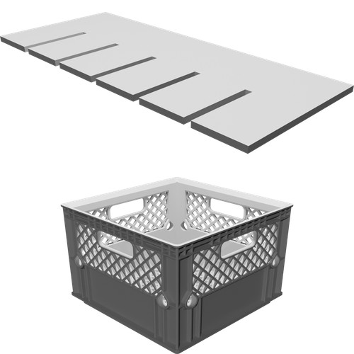 Portapenne scatola crate - portapenne, per