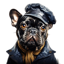 Bulldog francese cane auto