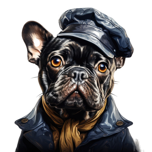 Bulldog francese cane auto