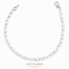 Bracciale unisex catena oro bianco 18kt