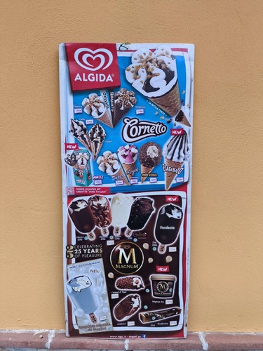 Tabella insegna gelati algida - tabella,