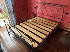 letto matrimoniale in ferro battuto Completo Di Rete Ennerev Doghe Larghe