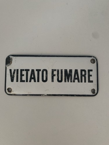 Insegna smaltata vietato - insegna,