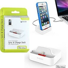 KiDiGi - Dock Luminoso per Apple iPhone 5 / 5s / 5c - Bianco