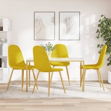 Sedie da Pranzo 4 pz Giallo